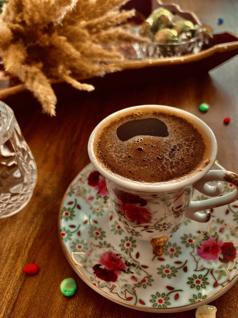 Turkish Coffee on a Porcelain Cup