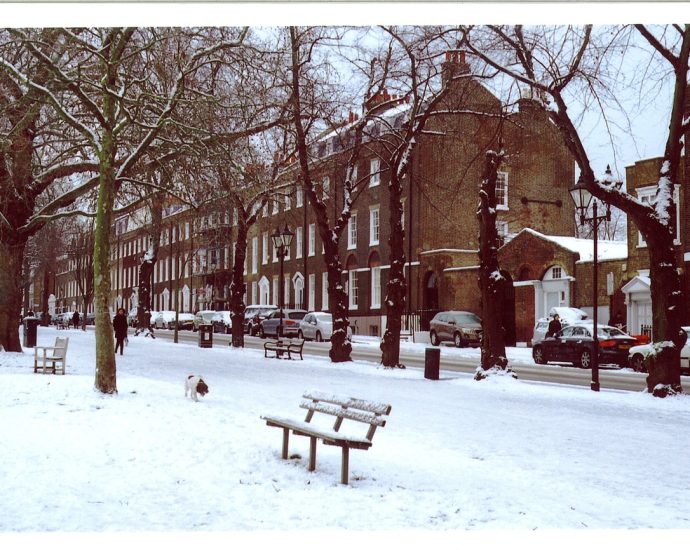 snow, london, england