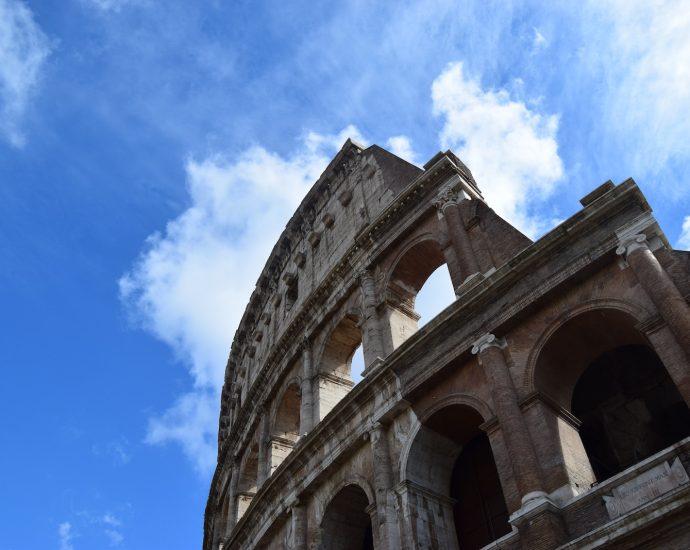 low-angle photography of Colosseum
