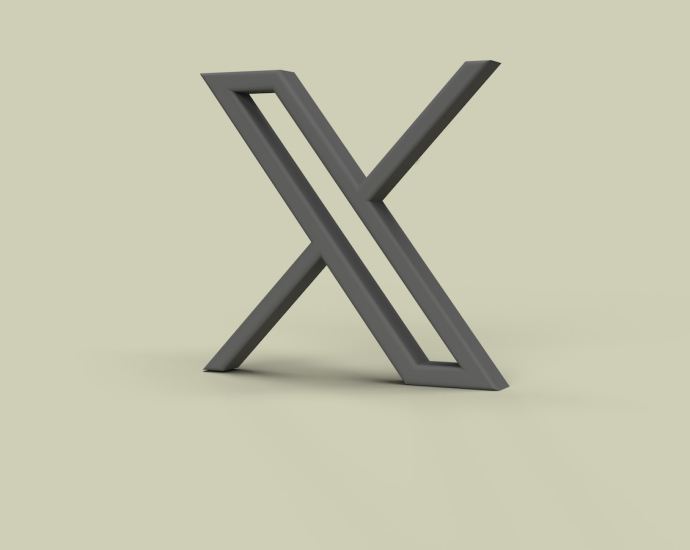 a 3d rendering of the letter x