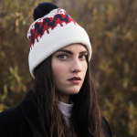 Woman Wearing White Beanie