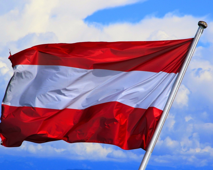 austria, flag, wind
