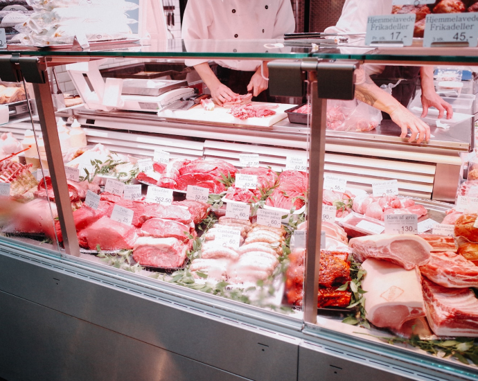 raw meat on stainless steel tray