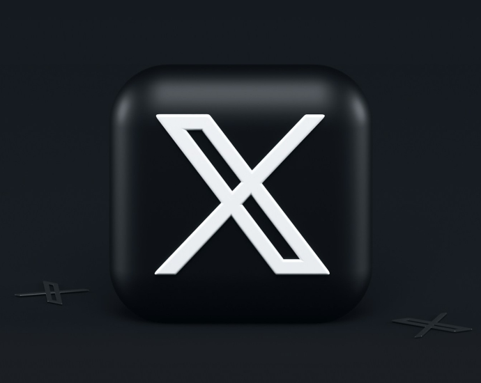 a black square button with a white x on it