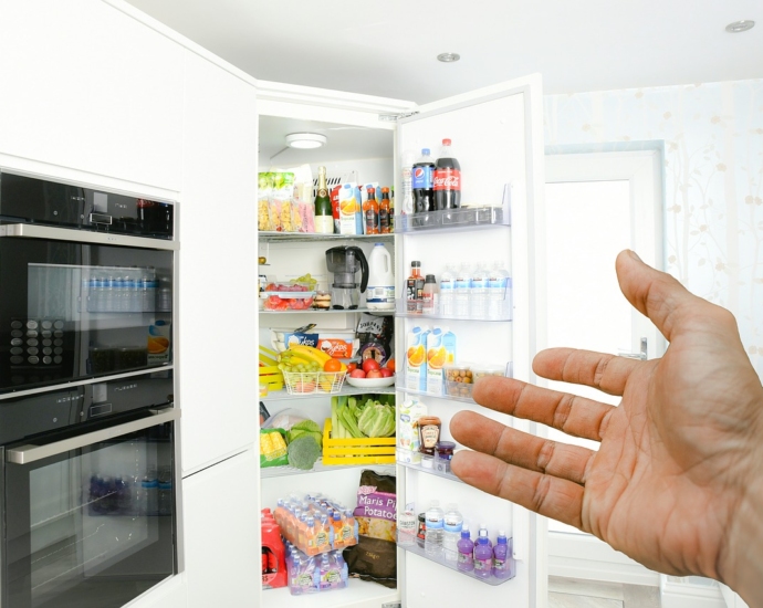 hospitality, fridge, hand