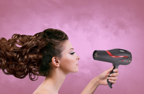 woman, hair, hair dryer