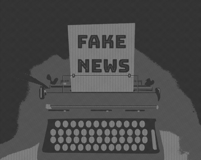 typewriter, retro, fake news