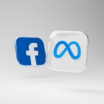 a white and blue square with a blue and white facebook logo
