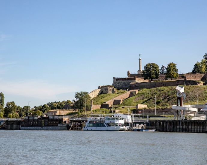 View of the Belgrade Fortress from the Sava River, Serbia