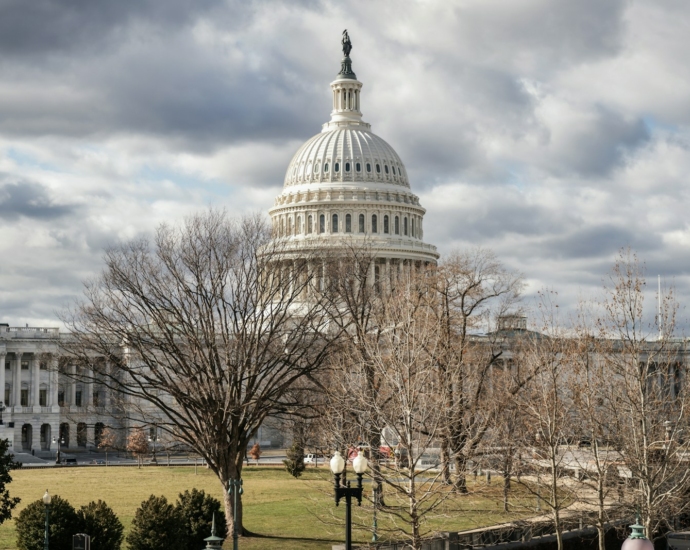 a view of the capitol building from across the street