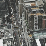 aerial photography of Macys building