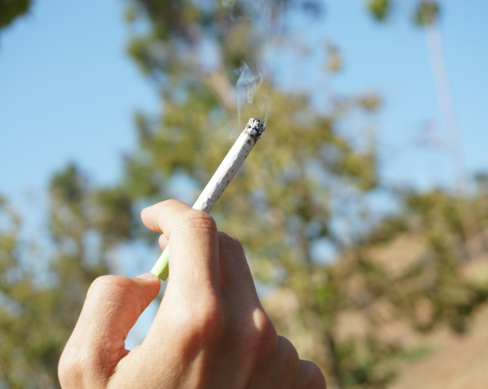 person holding white cigarette stick