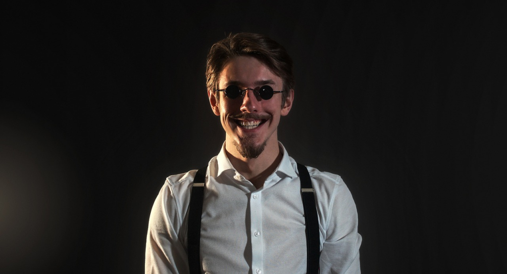 smile, evil, scary, creepy, face, moustache, glasses, shirt, evil, evil, evil, evil, evil, scary, scary, scary