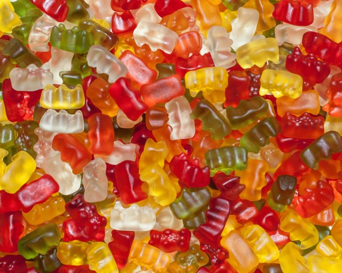 yellow and red candy lot