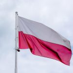 flag, mast, poland, wind, symbol, fluttering