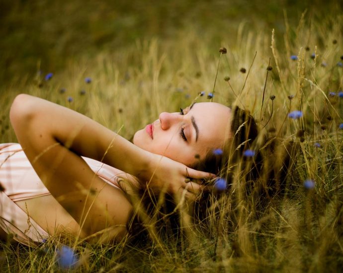 woman, flower background, meadow, grass, flowers, flower wallpaper, spring, summer, beautiful flowers, nature, field