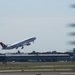 passenger plane about to take-off