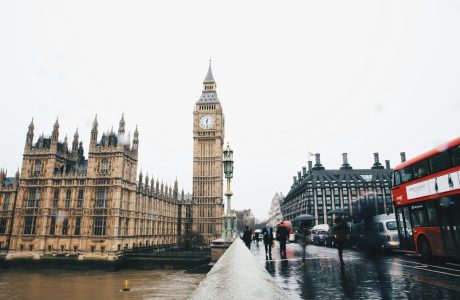 people near Big Ben in London
