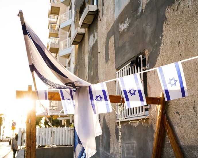 blue and white flag