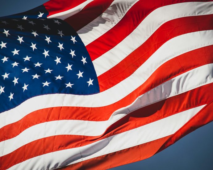 a red white and blue flag