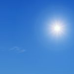 sun, sky, blue, sunlight, sunbeam, sun rays, atmosphere, warm, hot, summer, nature, blue sky, clear sky, daylight, day