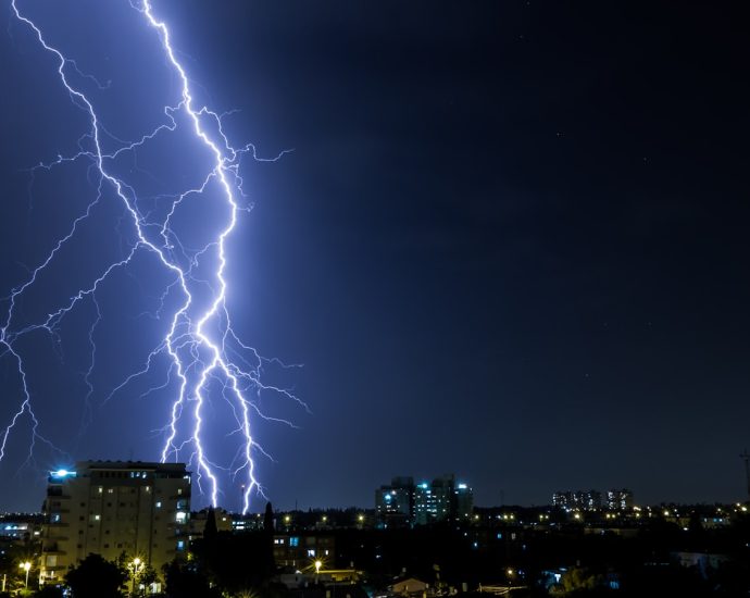 lightning through the city