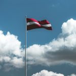 red and white striped flag