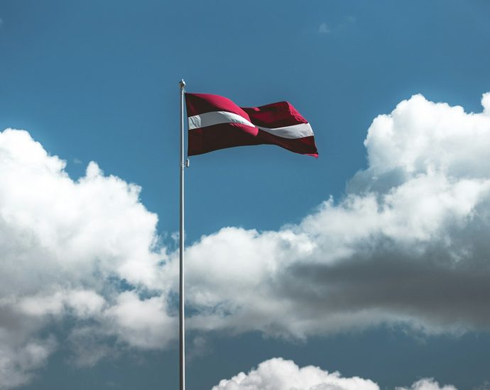 red and white striped flag