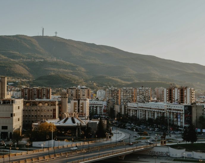 aerial view of buildings