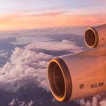 white air plane wing