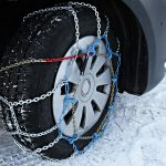 snow chains, winter, snow, wintry, snowy, automobile, road, winter tires, chain links, security, chain, iron, metal, car tire, tire, wheel, danger of slipperiness, snowed in, vehicle, nature, locomotion