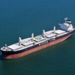 a large ship in the water