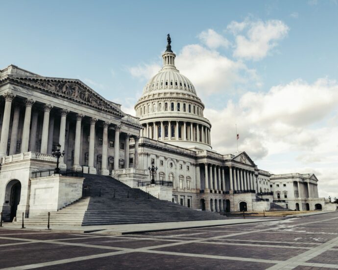 the capitol building in washington d c is shown