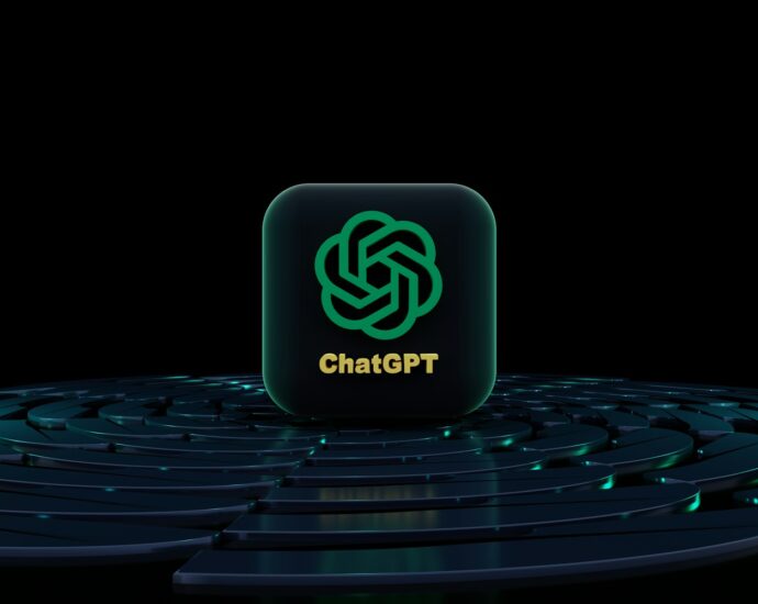 a black and green logo on a black background