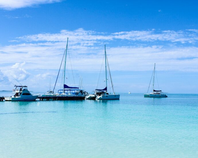 white and blue boat on sea under blue sky during daytime