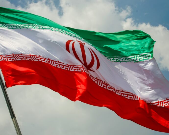 a red and white flag