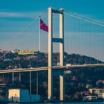a large bridge spanning over a body of water
