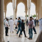 group of people inside temple