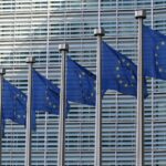 row of european union flags