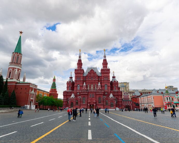 A bustling day at Moscow's Red Square with diverse visitors exploring iconic landmarks.