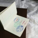 a close up of a piece of paper with stamps on it