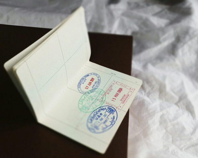 a close up of a piece of paper with stamps on it