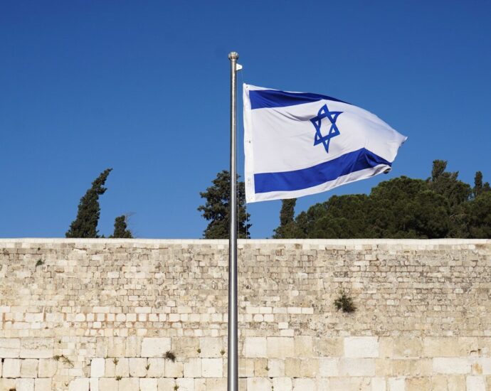 a flag on a pole